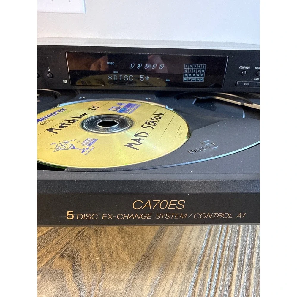 Sony CDP-CA70ES 5-Disc CD Changer Player ES Series W/ Line Out Cords Tested